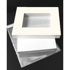 Market Kit 30 sets of 8" x 8" windowed Olde White